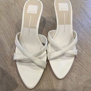 Dolce Vita Cream Cross-Strap Mules
